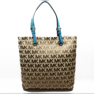 MIchael Kors SIGNATURE JACQUARD JET SET TOTE